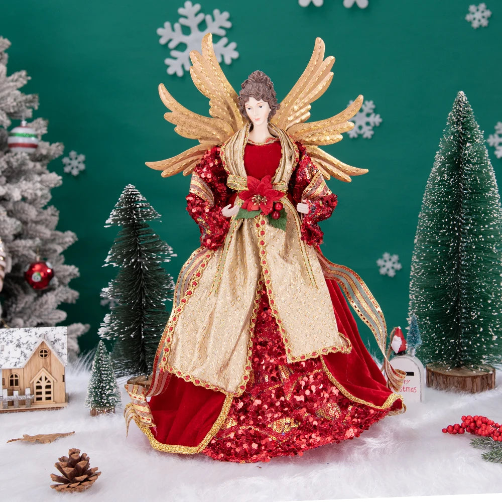 Anjo Enfeite Decoração De luxo Arvore de Natal 42 cm Arvore de Natal