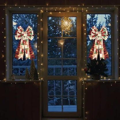 Laço decoração Natal LED grandes laços de guirlanda de Natal de LED, laços de Natal