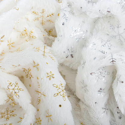 Toalha Estampa de Flocos Neves 40 Formas de Usar Árvore Natal, Saias, Capas de Almofada e 100% Poliéster