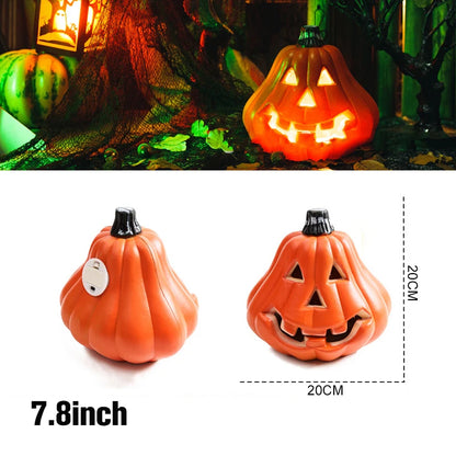 Luzes de abóbora, lanterna de abóbora, abóbora de Halloween, luz noturna LED e abóbora