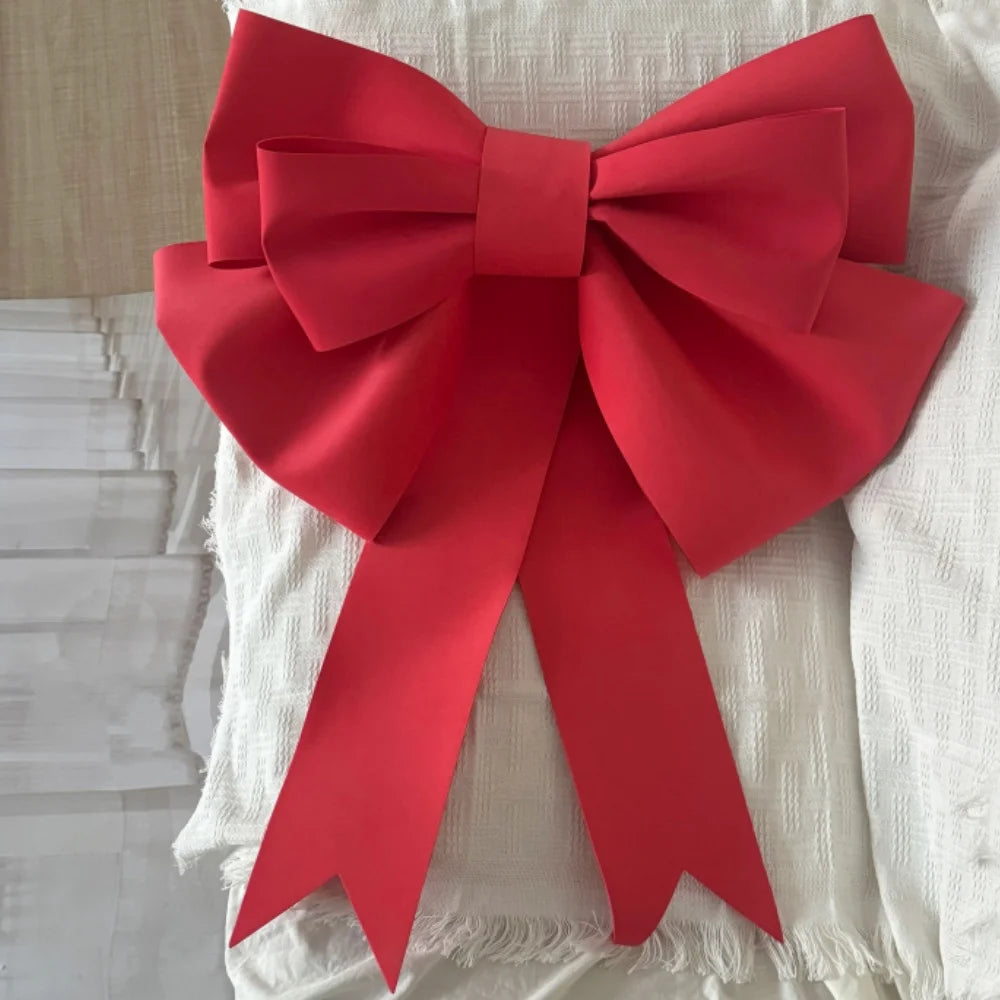 Laço Grande Natal Luxo Glitter 30/50/75cm Para Decoração - Cor Vermelho