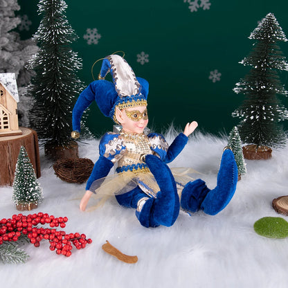 Fada do País das Maravilhas do Inverno de Natal, Grande - 45cm, Palhaço de Natal Decorativo