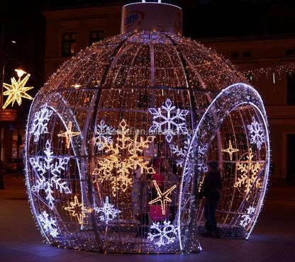 Bola de Natal  Shopping Grande LED Exterior Metal Decorativa Arco decorativo de Natal 3m