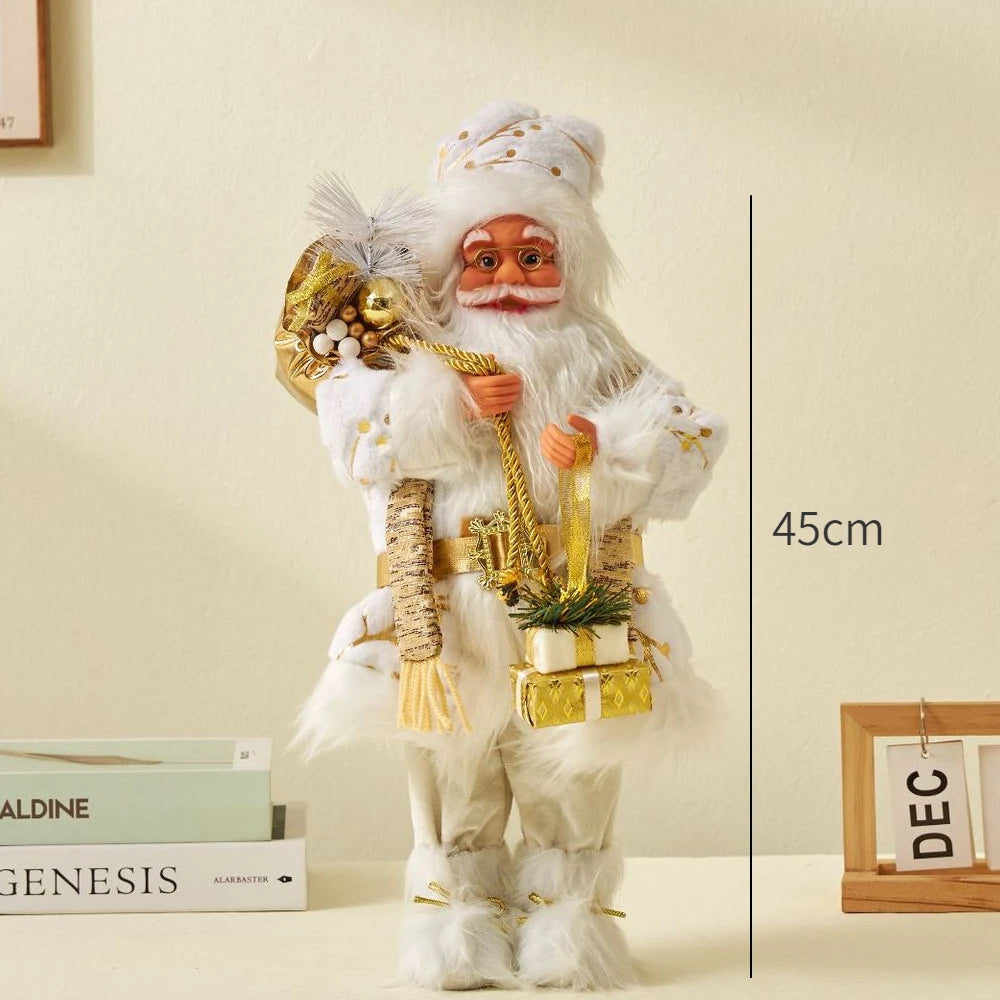 Boneco Papai Noel decoração de papai Noel em pé figura de papai Noel, 45cm