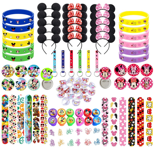 Kit Festa Mickey e Minnie 24 peças Pequeno Lembranças para Festa Mickey e Minnie