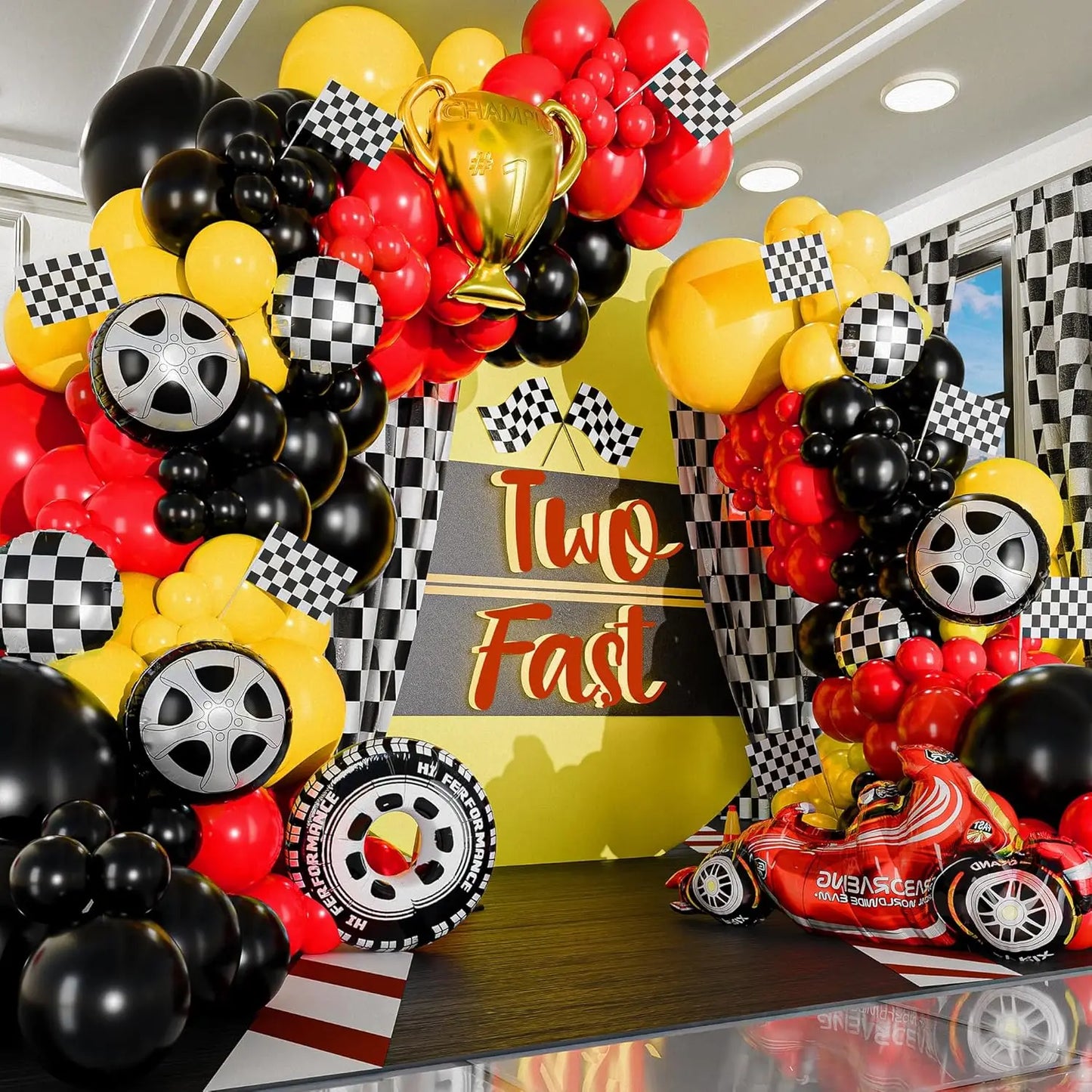 Balão Metalizado Hot Wheels Kit de 118 balões para montar facilmente – Arco e guirlanda