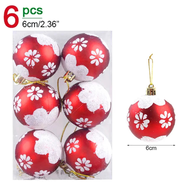 Bolas de Árvore de Natal em Ouro Verde Vermelho e Verde, Decoração Bola Brilho à Prova