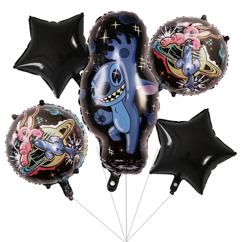 Balões de aniversário rosa e azul da Lilo e Stitch itens lilo & stitch personalizados