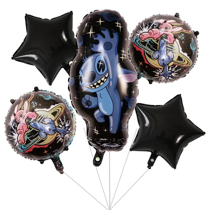 Balões de aniversário rosa e azul da Lilo e Stitch itens lilo & stitch personalizados