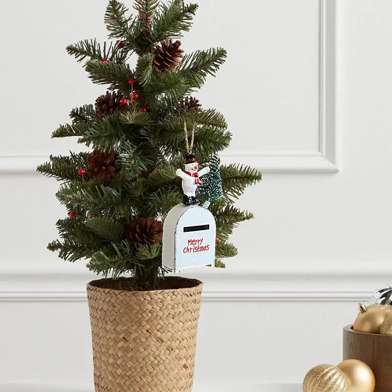 Caixas de cartão de Papai Noel | Caixas de envelope rústicas Porta-cartões de metal