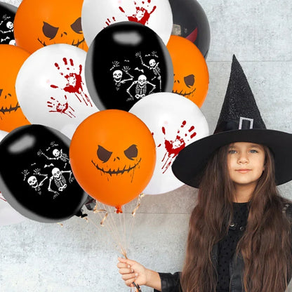 Kit de guirlanda de arco de balões de Halloween 60 peças de balões de látex laranja e preto