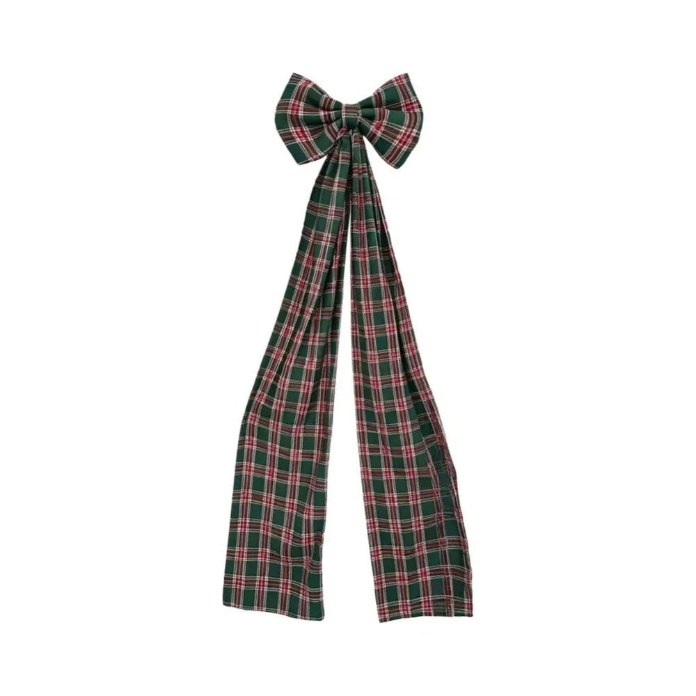Laço Vermelho Gigante para Shopping, Laços Decorativos de Natal Grandes Fitas Longas Estilo Tartan ou Xadrez