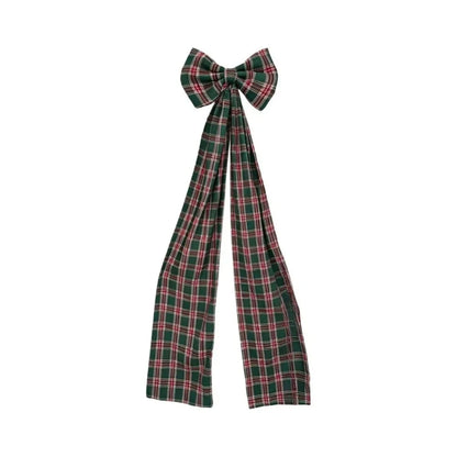 Laço Vermelho Gigante para Shopping, Laços Decorativos de Natal Grandes Fitas Longas Estilo Tartan ou Xadrez