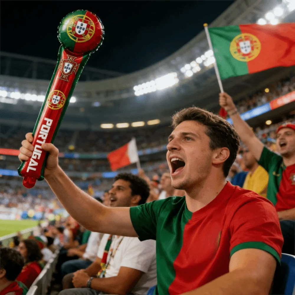 Balões Bastões Reutilizáveis Alumínio Copa do Mundo 50 Unidades