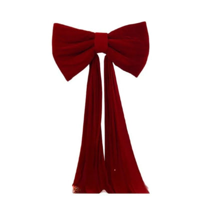 Laços grandes de banco de casamento caudas longas 50 x 38 cm, decorações corredor