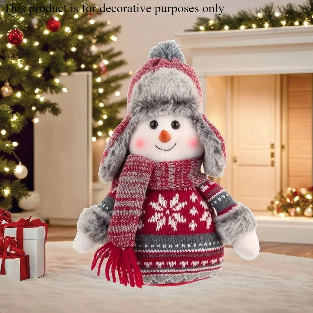 Boneca de boneco de neve de natal com chapéu decoração foto prop, presente crianças