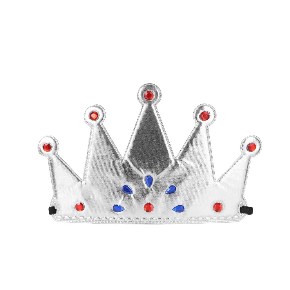 Coroa para Cabeça Festa Reinado do Masculino e Feminino Azul - 1 unidades