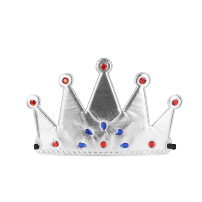 Coroa para Cabeça Festa Reinado do Masculino e Feminino Azul - 1 unidades