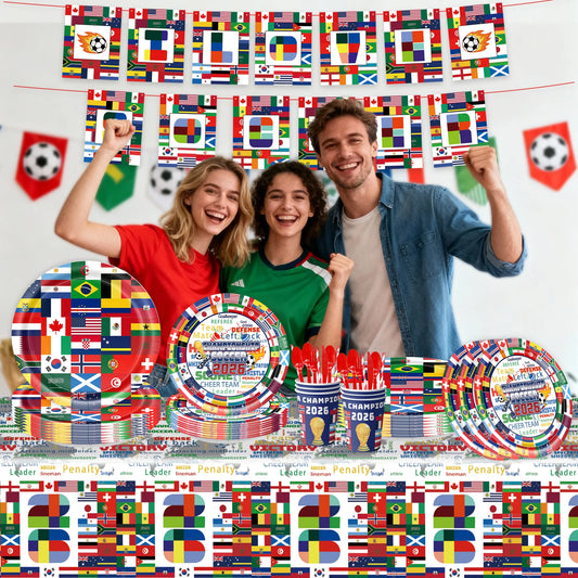 Kit Festa Pronta Brasil Copa do Mundo Decorativo Completo 30/41/116 Peças Festa colorida