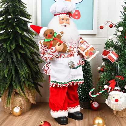 Bonecos de Natal Papai e Mamãe Noel Casal Papai Noel e Mamãe Noel Confeiteiro Gourmet