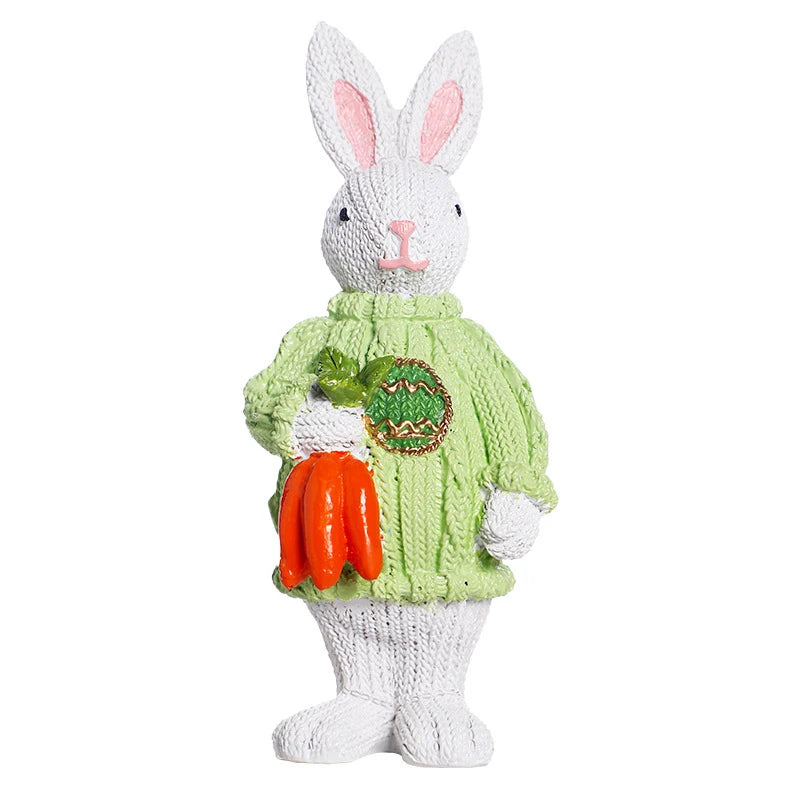 Boneco Coelho da Páscoa Roupas Coelhinhos de resina artesanais em formato de cenoura