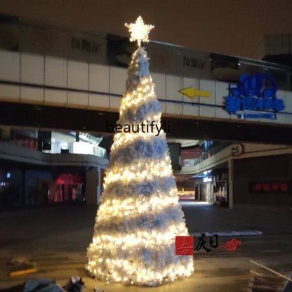 Moldura grande de árvore de Natal branca moderna de 3 metros a 6 metros