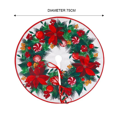 Saia para árvore de Natal, 75 até 122 cm, boneco de neve, rena, floco de neve, saia clássica