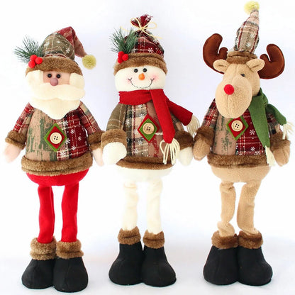 Boneco de Natal Kit Natal Trio Papai Noel Rena Decoração de Natal Boneco de Neve Chapéu