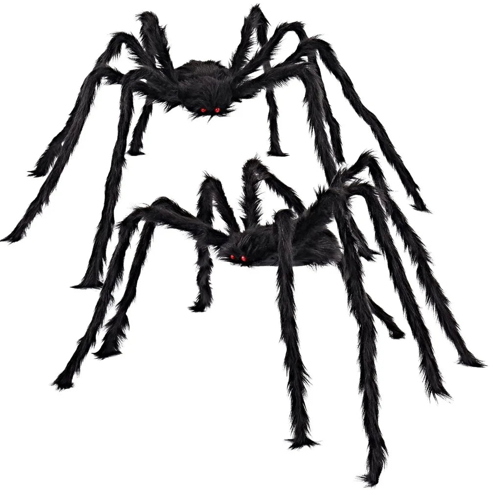 Aranhas Grandes Iluminadas de Halloween Adereços de Aranha Peluda Realista Halloween
