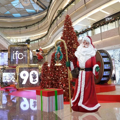 Papai Noel Gigante em Resina 1.70 Metros*2 Metros, Escultura de Natal Praças e Shoppings