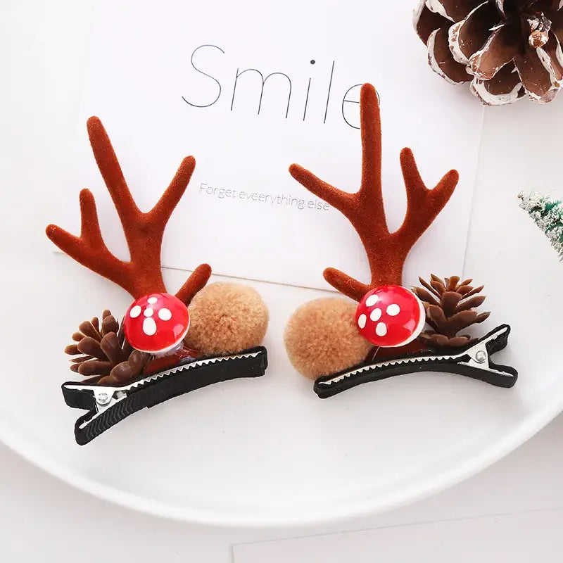 1 Par Grampos De Cabelo De Natal Grampo De Cabelo De Natal Acessórios
