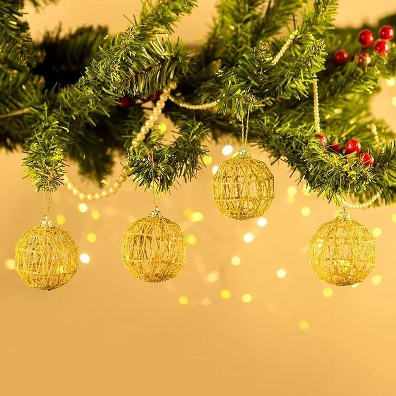 Bolas de Natal Decorativas Exibição Artesanal 5 cm E 6cm