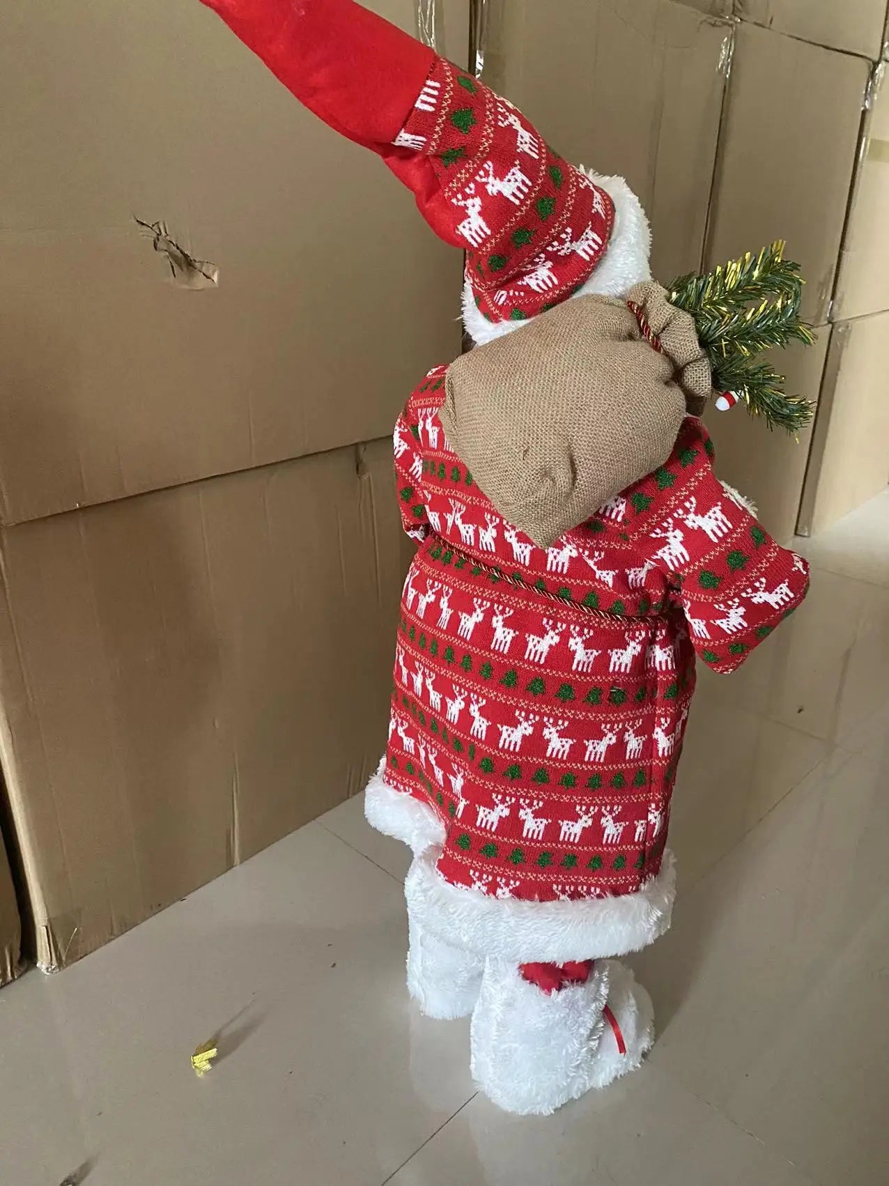 Papai Noel Grande Estatueta de Papai Noel Boneco de Papai Noel Estátua Ornamento Figura