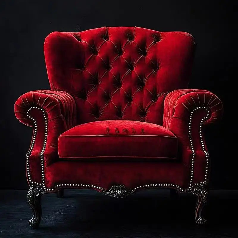 Trono Sofá de Estilo Barroco/Vitoriano e Trono Decorativo Vermelho para Shopping Centers