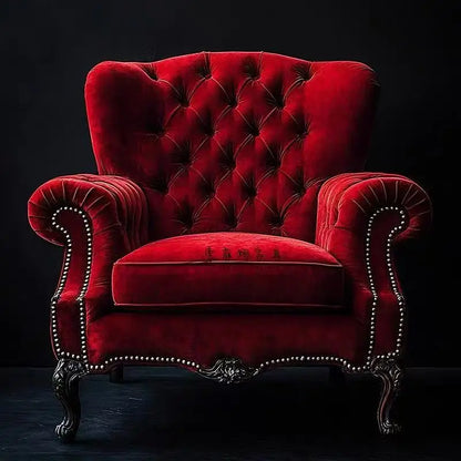 Trono Sofá de Estilo Barroco/Vitoriano e Trono Decorativo Vermelho para Shopping Centers