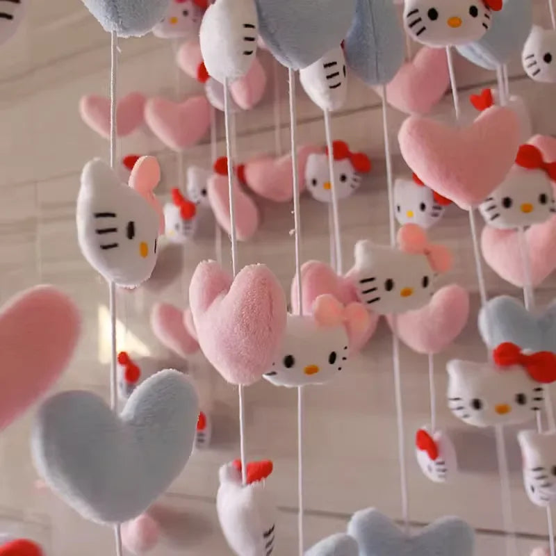 Decoração de parede de pelúcia Sanrio Hello Kitty desenho animado