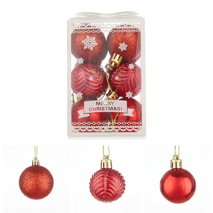 Bola de Natal 12 Peças/Caixa Decorações Especiais de Natal Formato Anormal Pingente