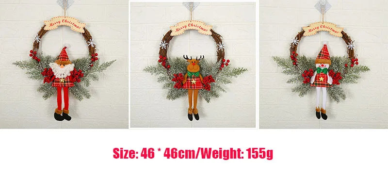 Guirlanda de Natal Nova Guirlanda de Decoração Natal Simulação Feito à Mão