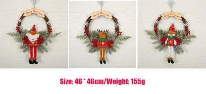Guirlanda de Natal Nova Guirlanda de Decoração Natal Simulação Feito à Mão