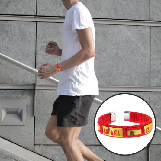 Pulseira para torcedor, Pulseiras com estampa de bandeira, Pulseiras com alça flexível