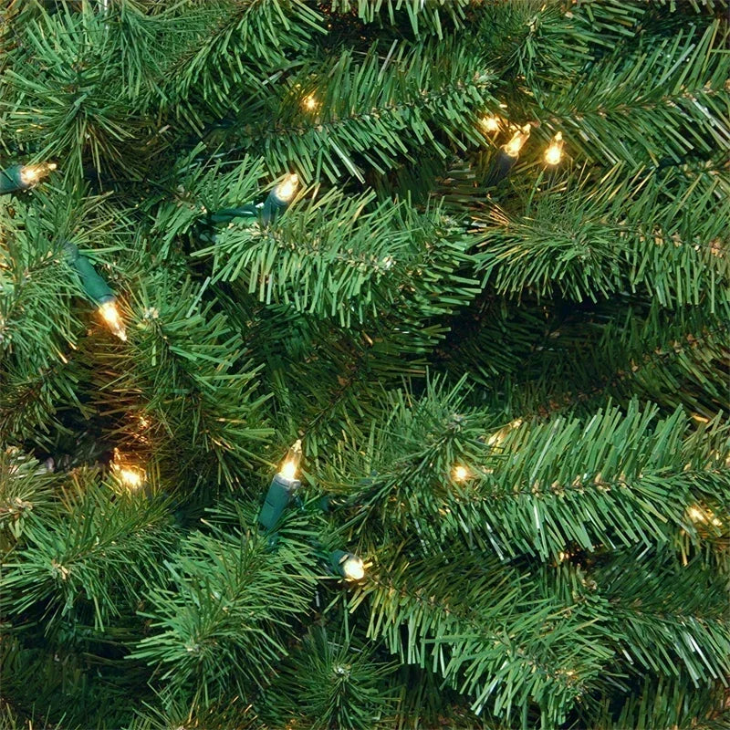 Árvore de Natal Pré-Iluminada 2 Metros Árvore Decorativa Artificial Verde Articulada LED