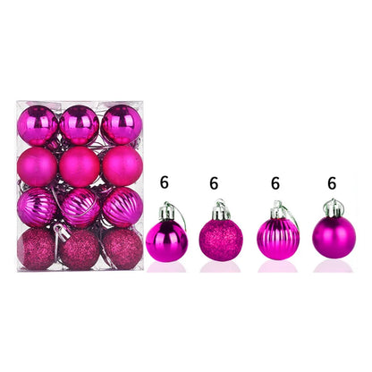 Bolas de Decoração de Natal 24 Peças de Bolas de Enfeite de Árvore de Natal Decorações