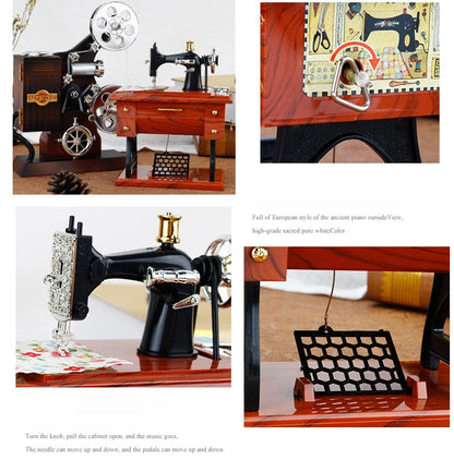 Caixa de música fonógrafo retrô clássico gramofone musical caixa mesa decoração