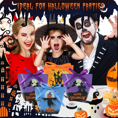 Sacos de doces de Halloween 6 peças, lembrancinhas de festa de Halloween para doces