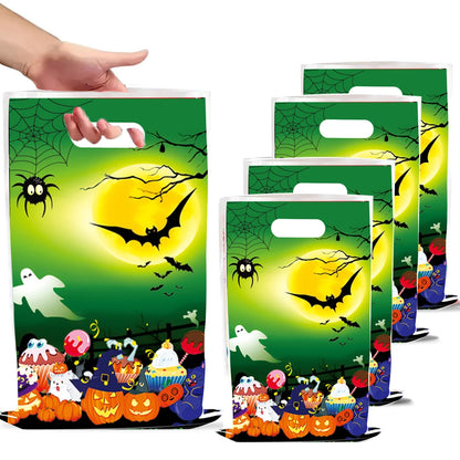 Sacolas Plásticas para Guloseimas e Presentes de Halloween, Sacolas de "Doces ou Travessuras"