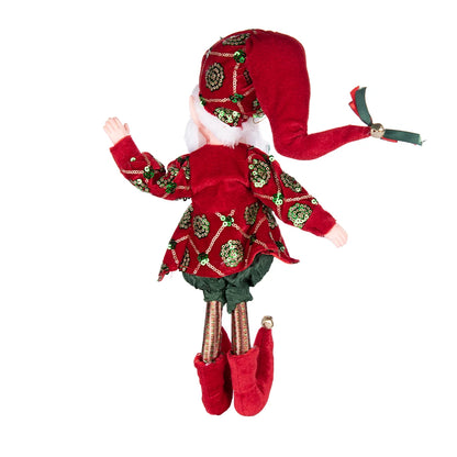 Enfeite Elfo Verde e Vermelho 45cm e 55cm Merita, Personagens Natalinos para Decoração