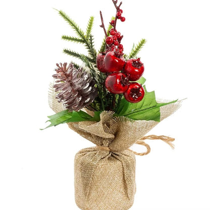 Vasos Árvores de Natal 1/3 Peças 23cm de Altura Pequenos Vasos de Árvores de Natal