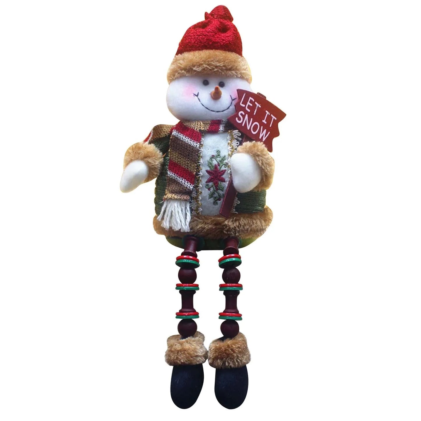 Kit boneco Papai Noel Boneco de Neve Rena Natal Boneco de Natal em pé - boneca retrátil