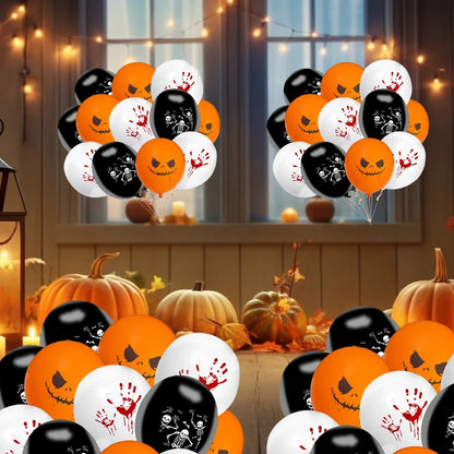 Kit de guirlanda de arco de balões de Halloween 60 peças de balões de látex laranja e preto