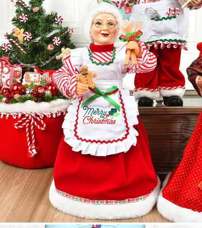Bonecos de Natal Papai e Mamãe Noel Casal Papai Noel e Mamãe Noel Confeiteiro Gourmet